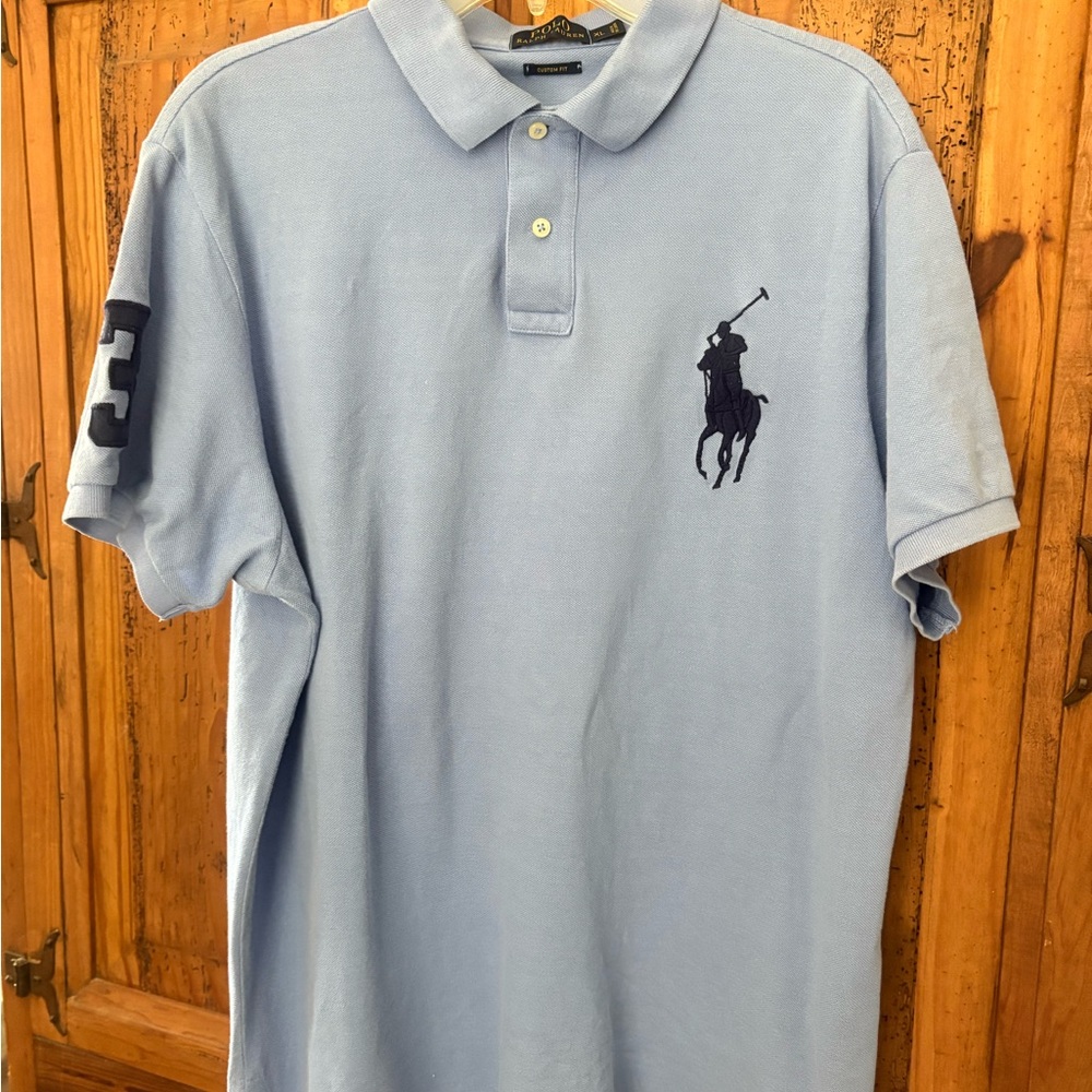 Polo by Ralph Lauren Men's Light Blue Polo Shirt